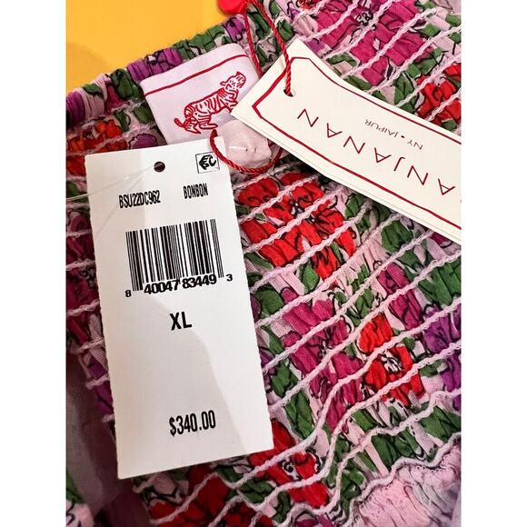 NWT Banjanan Hazel Maxi Dress Tiered Sleeveless Floral Pink Womens Size … - Picture 10 of 11